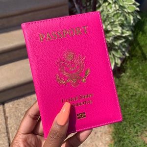 Hot pink passport cover